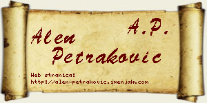 Alen Petraković vizit kartica